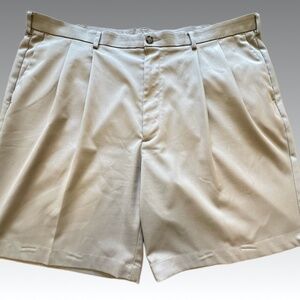 ROUNDTREE & YORKE Mens Khaki Shorts Golf Travel Casual Summer Classic Tan 46